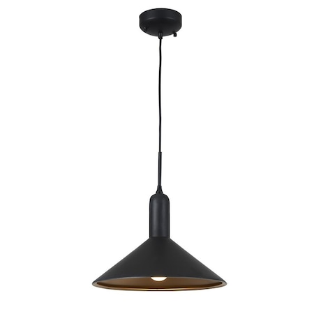 Sunpark LED Pendant Light Fixture, Adjustable Hanging Length, Black/Gold P209D-05/22-E26 (No Bulb)